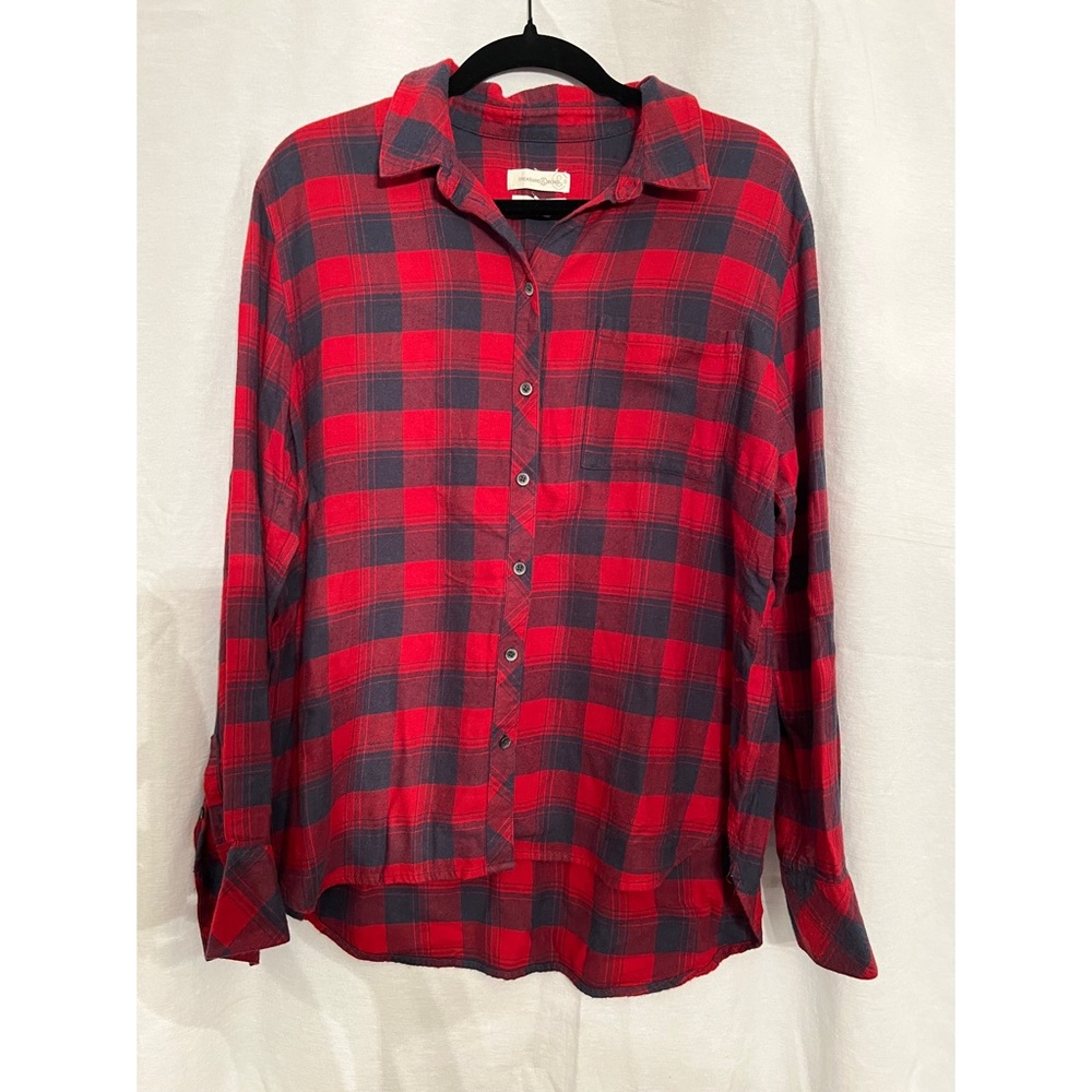 Deep Red & Blue Treasure & Bond Button Down